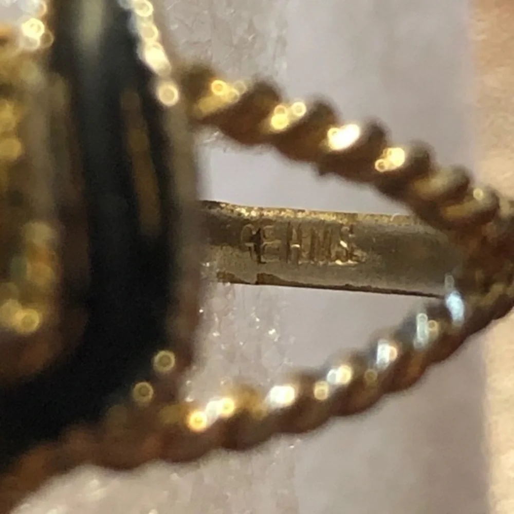 Antique tiger eye twist rope‎ band ring